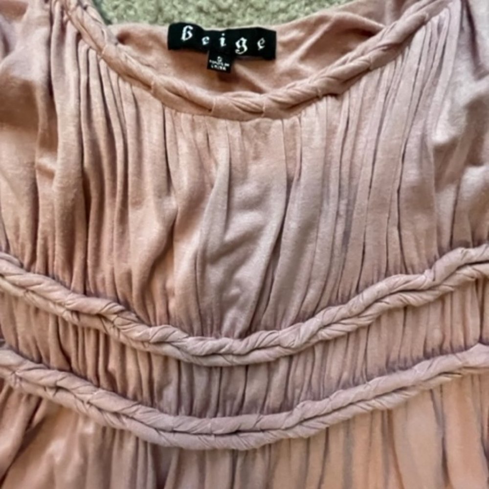 Beige pink summer dress - Picture 5 of 7
